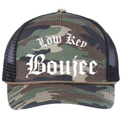 Low Key Boujee Gift Retro Rope Trucker Hat Cap