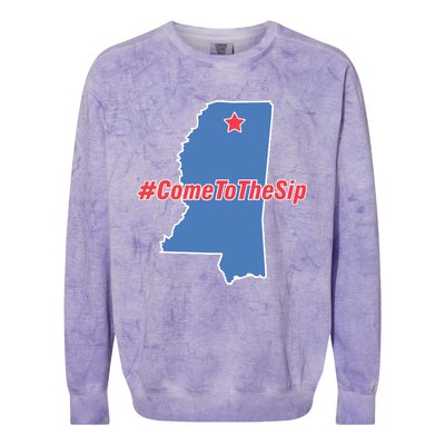 Come To The Sip Colorblast Crewneck Sweatshirt