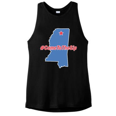 Come To The Sip Ladies PosiCharge Tri-Blend Wicking Tank