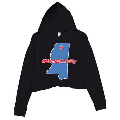 Come To The Sip Crop Fleece Hoodie