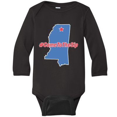 Come To The Sip Baby Long Sleeve Bodysuit