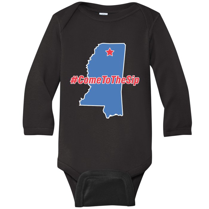 Come To The Sip Baby Long Sleeve Bodysuit