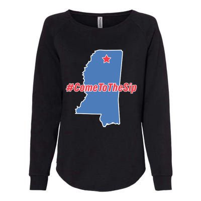 Come To The Sip Womens California Wash Sweatshirt