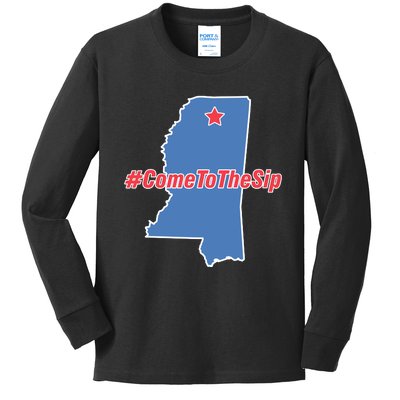 Come To The Sip Kids Long Sleeve Shirt