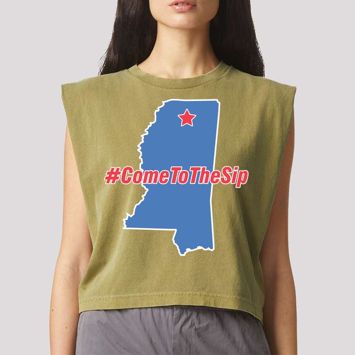 Come To The Sip Garment-Dyed Women's Muscle Tee