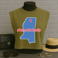 Come To The Sip Garment-Dyed Women's Muscle Tee