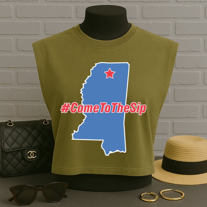 Come To The Sip Garment-Dyed Women's Muscle Tee