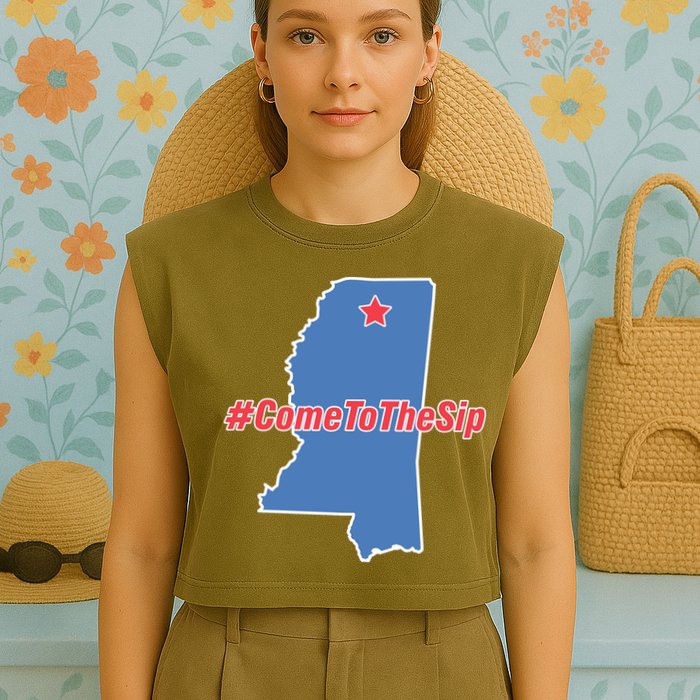 Come To The Sip Garment-Dyed Women's Muscle Tee