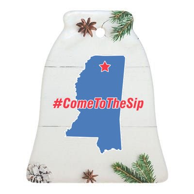 Come To The Sip Ceramic Bell Ornament