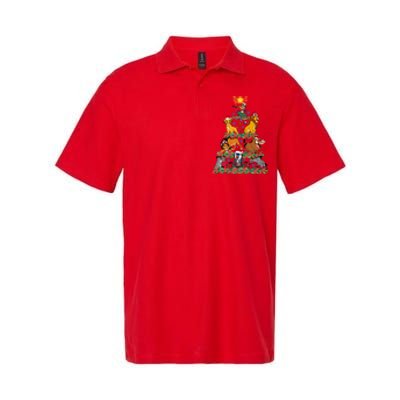 Lion King Characters Group Christmas Tree Mouse Very Merry Xmas Party Softstyle Adult Sport Polo