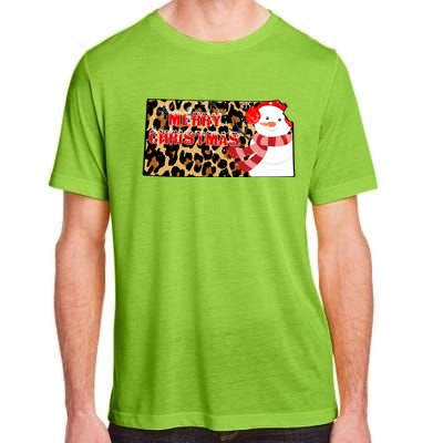 Leopard Kansas Christmas With Snowman Adult ChromaSoft Performance T-Shirt