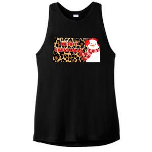 Leopard Kansas Christmas With Snowman Ladies PosiCharge Tri-Blend Wicking Tank