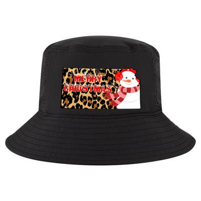 Leopard Kansas Christmas With Snowman Cool Comfort Performance Bucket Hat
