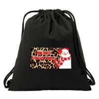 Leopard Kansas Christmas With Snowman Drawstring Bag
