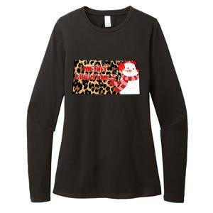 Leopard Kansas Christmas With Snowman Womens CVC Long Sleeve Shirt