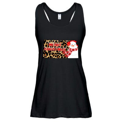 Leopard Kansas Christmas With Snowman Ladies Essential Flowy Tank