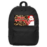 Leopard Kansas Christmas With Snowman 16 in Basic Backpack