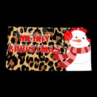 Leopard Kansas Christmas With Snowman 16 in Basic Backpack