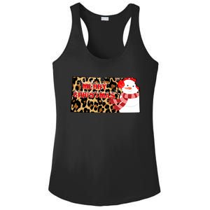 Leopard Kansas Christmas With Snowman Ladies PosiCharge Competitor Racerback Tank