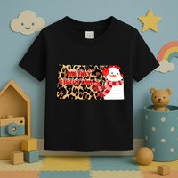 Leopard Kansas Christmas With Snowman Toddler T-Shirt