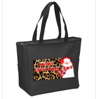 Leopard Kansas Christmas With Snowman Zip Tote Bag