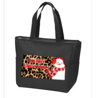Leopard Kansas Christmas With Snowman Zip Tote Bag