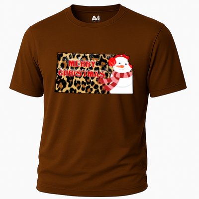 Leopard Kansas Christmas With Snowman Performance Shirt