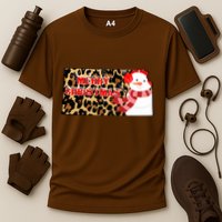 Leopard Kansas Christmas With Snowman Cooling Performance Crew T-Shirt