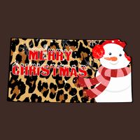 Leopard Kansas Christmas With Snowman Cooling Performance Crew T-Shirt