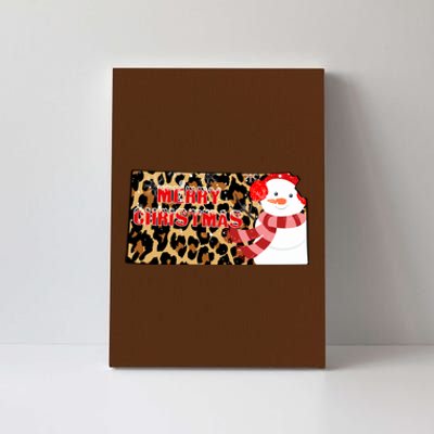 Leopard Kansas Christmas With Snowman Canvas