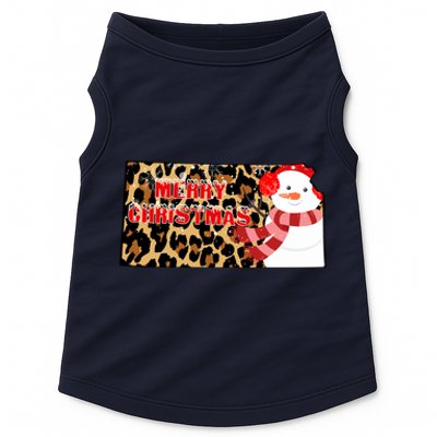 Leopard Kansas Christmas With Snowman Doggie Tank