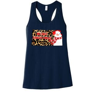 Leopard Kansas Christmas With Snowman Women's Racerback Tank