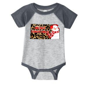 Leopard Kansas Christmas With Snowman Infant Baby Jersey Bodysuit