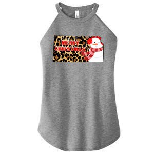 Leopard Kansas Christmas With Snowman Women's Perfect Tri Rocker Tank