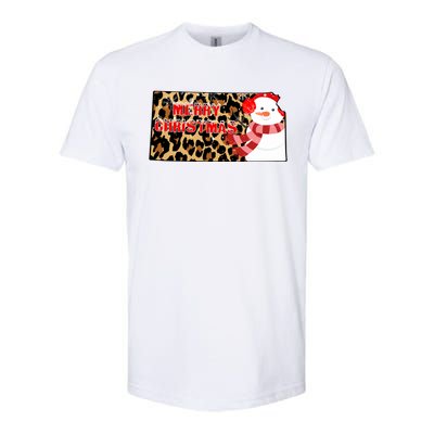 Leopard Kansas Christmas With Snowman Softstyle® CVC T-Shirt