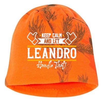 Leandro Keep Calm And Let Leandro Handle That Gift Kati - Camo Knit Beanie