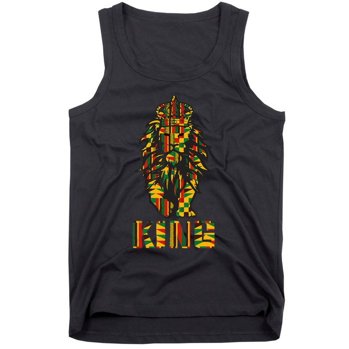 Lion Kente Cloth For King African Lover Tank Top