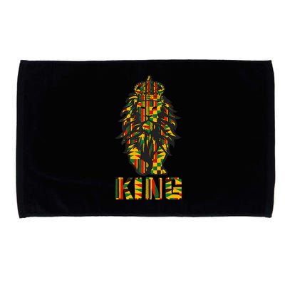 Lion Kente Cloth For King African Lover Microfiber Hand Towel