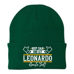 Leonardo Keep Calm And Let Leonardo Handle That Gift Knit Cap Winter Beanie