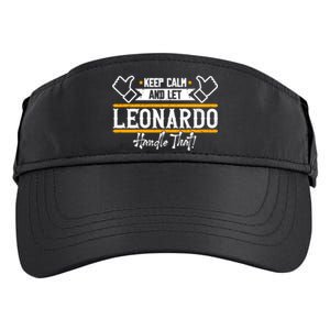 Leonardo Keep Calm And Let Leonardo Handle That Gift Adult Drive Performance Visor