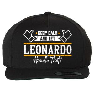 Leonardo Keep Calm And Let Leonardo Handle That Gift Wool Snapback Cap