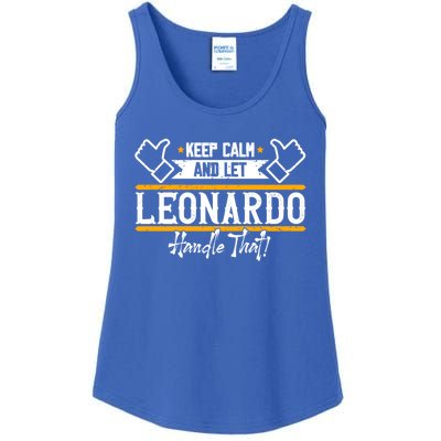 Leonardo Keep Calm And Let Leonardo Handle That Gift Ladies Essential Tank