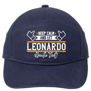 Leonardo Keep Calm And Let Leonardo Handle That Gift 7-Panel Snapback Hat