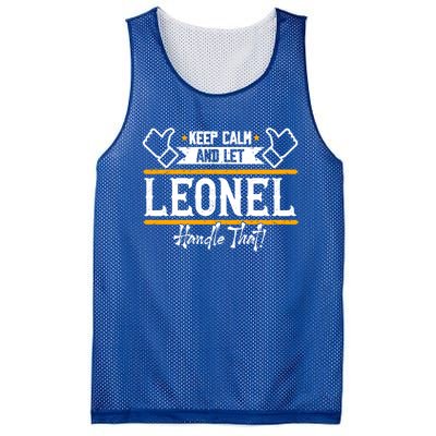 Leonel Keep Calm And Let Leonel Handle That Gift Mesh Reversible Basketball Jersey Tank