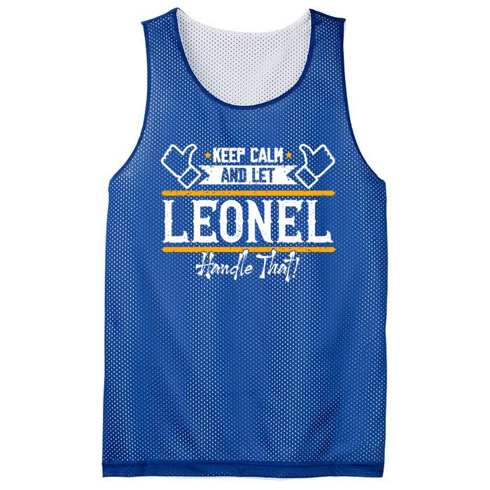 Leonel Keep Calm And Let Leonel Handle That Gift Mesh Reversible Basketball Jersey Tank