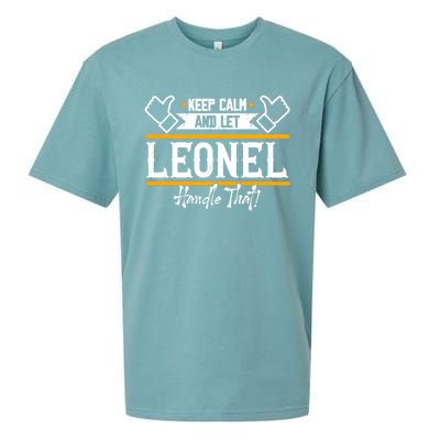 Leonel Keep Calm And Let Leonel Handle That Gift Sueded Cloud Jersey T-Shirt