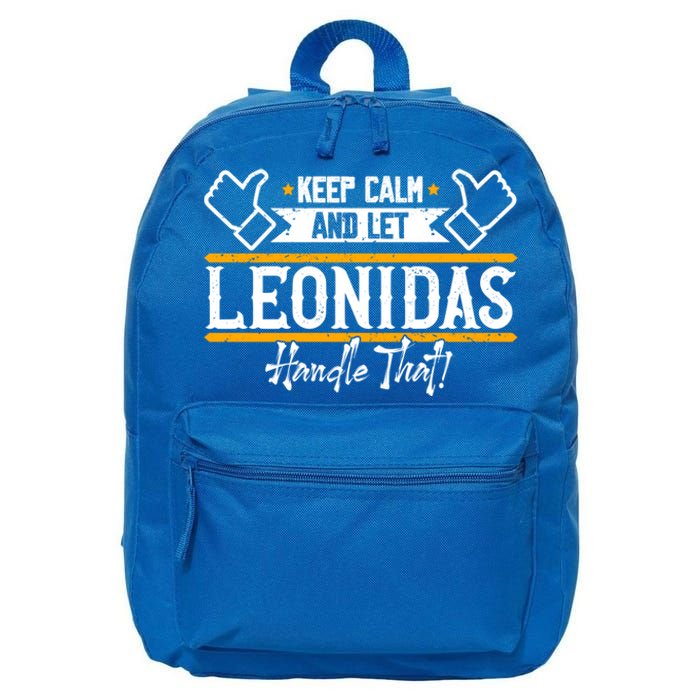 Leonidas Keep Calm And Let Leonidas Handle That Cool Gift 16 in Basic Backpack