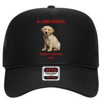 Labs Kisses Can Fix Any Bad Day! High Crown Mesh Back Trucker Hat