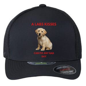 Labs Kisses Can Fix Any Bad Day! Flexfit Unipanel Trucker Cap