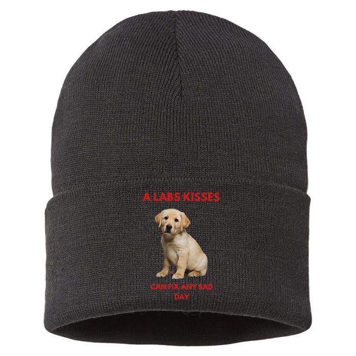 Labs Kisses Can Fix Any Bad Day! Sustainable Knit Beanie